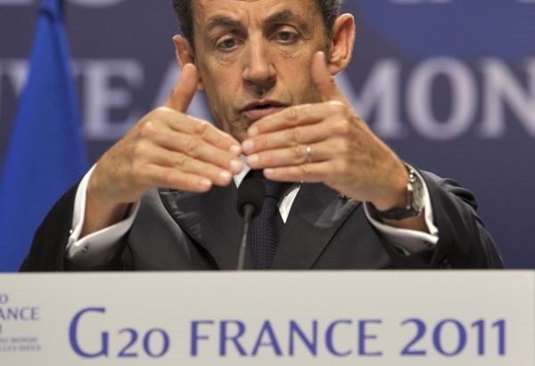 Sarkozy na srečanju skupine G20.