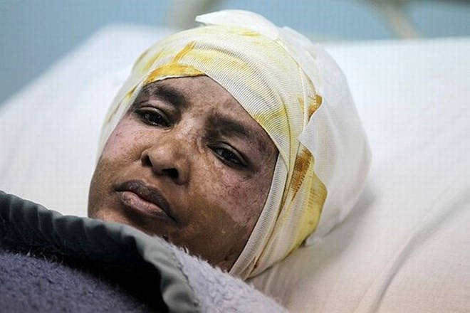 Fotografija varuške s 1. septembra letos, ko se je zdravila še v bolnišnici v Tripolisu.