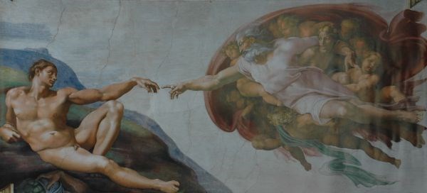 Michelangelo v Sikstinski kapeli.