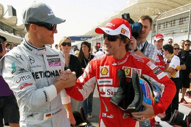 Michael Schumacher in Fernando Alonso