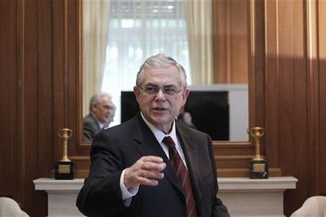Grški premier Lucas Papademos.