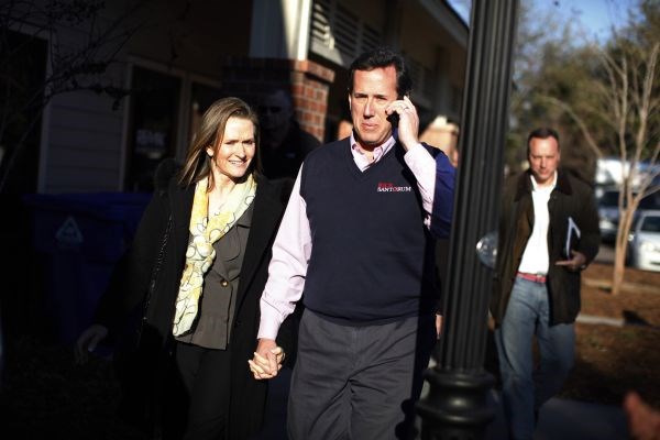 Santorum z ženo Karen.