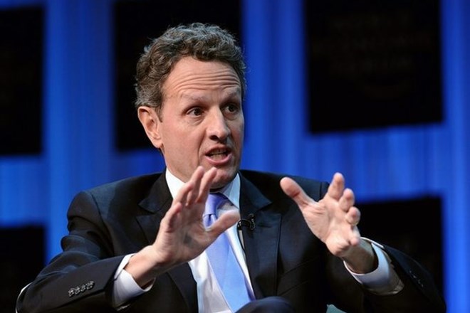 Ameriški finančni minister Timothy Geithner .