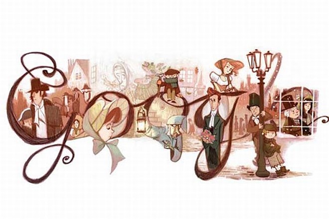 Google je Charlesa Dickensa počastil z risbo.