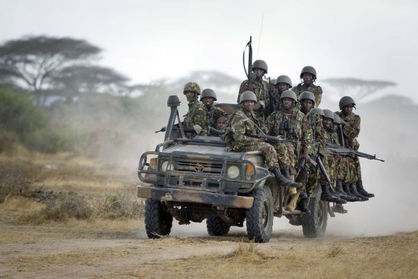 Kenijski vojaki v Somaliji.
