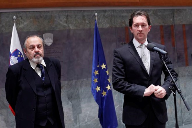 Predsednik DZ Gregor Virant in predsednik ustavnega sodišča Ernest Petrič.