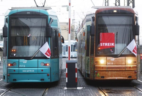 Nedelujoča tramvaja v Frankfurtu.