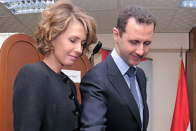 Bašar al Assad z ženo.