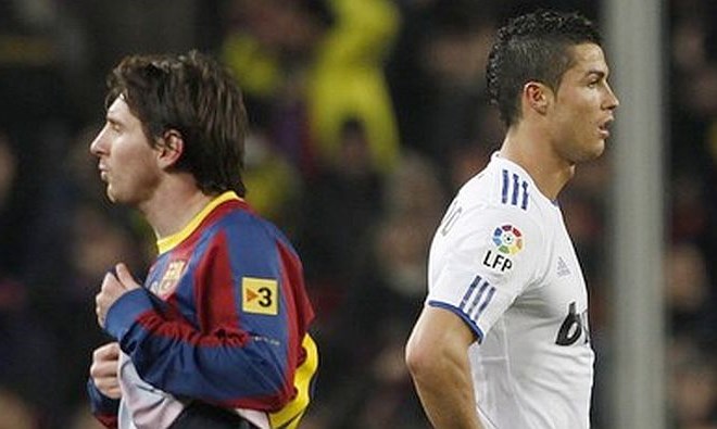 Superzvezdnika španskega nogometa Cristiano Ronaldo in Lionel Messi nadaljujeta neizprosen boj za strelski primat v elitnem...