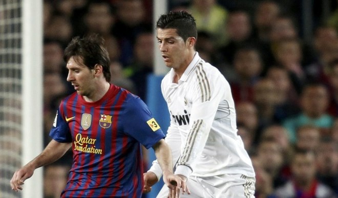 Lionel Messi (levo) in Cristiano Ronaldo.