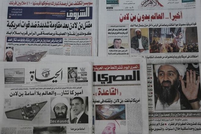 Tako so o smrti Osame bin Ladna poročali v arabskih časopisih.