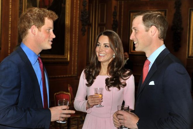 Harry, Kate in William.