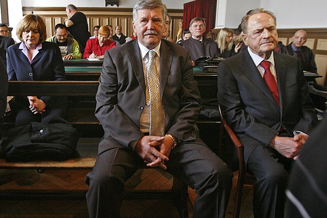 Od leve proti desni: Hilda Tovšak, Dušan Črnigoj in Ivan Zidar.