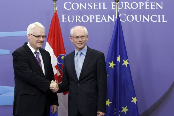 Ivo Josipović s predsednikom Evropskega sveta Hermanom Van Rompuyem.