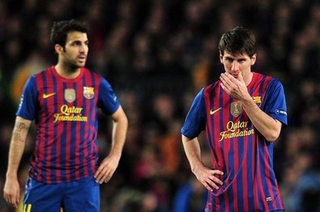Cesc Fabregas (levo) je bil nekaj časa prepričan, da je Messi nem.