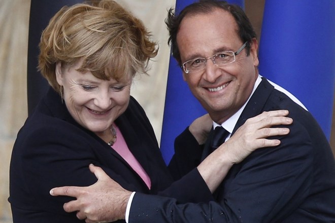 Angela Merkel in Francois Hollande.