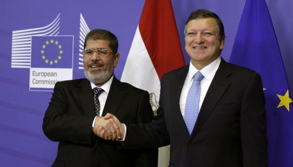 Egiptovski predsednik Mursi in Jose Manuel Barroso.