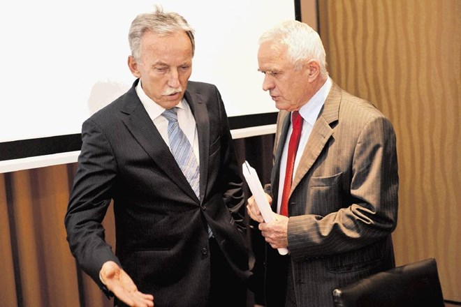 Direktor Združenja bank Slovenije France Arhar (levo), ki naj  bi mu država že kmalu zaupala vodenje nadzornega sveta  NLB,...