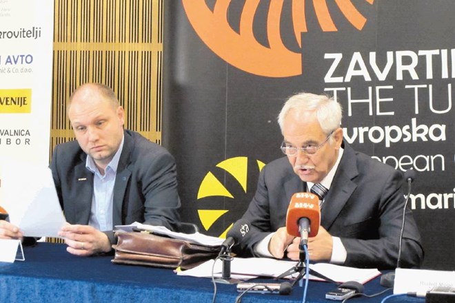 Rudolf Moge, predsednik sveta zavoda Maribor 2012 (desno), pravi, da ima zavod ta čas dober milijon evrov obveznosti in 5,7...