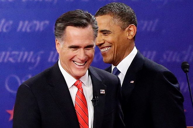 Mitt Romney in Barack Obama