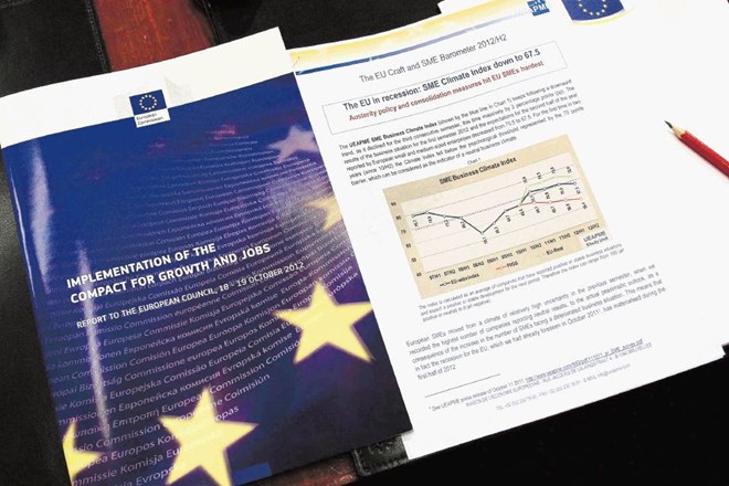 Udeležence vrha je na mizah čakalo neprijetno branje – poročilo o recesiji v EU.