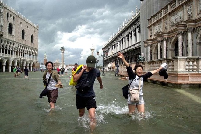 Benetke so poplavljene. (Foto: dokumentacija Dnevnika)