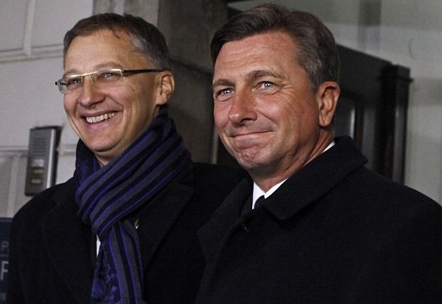 Novoizvoljeni predsednik RS Borut Pahor (desno)  in predsednik SD Igor Lukšič (levo).   