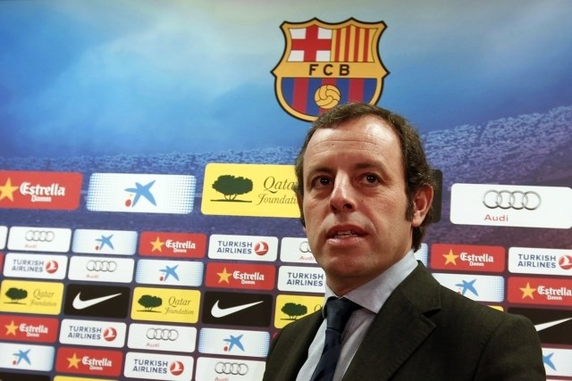 Predsednik Barcelone Sandro Rossell. (foto: Reuters) 