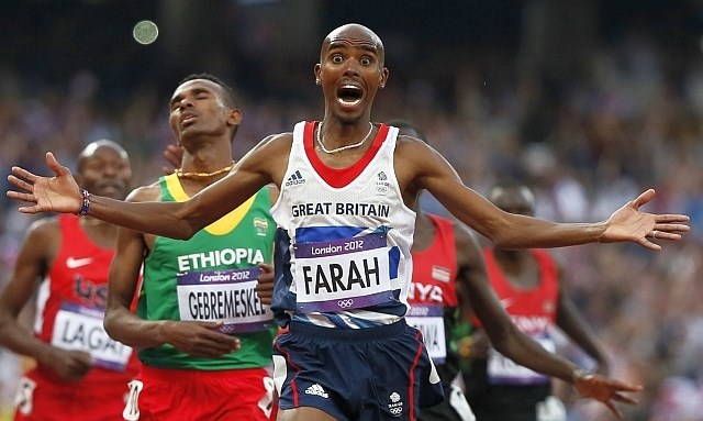 Mo Farah je na poletnih olimpijskih igrah v Londonu zmagal v teku na 5 in 10 kilometrov. 