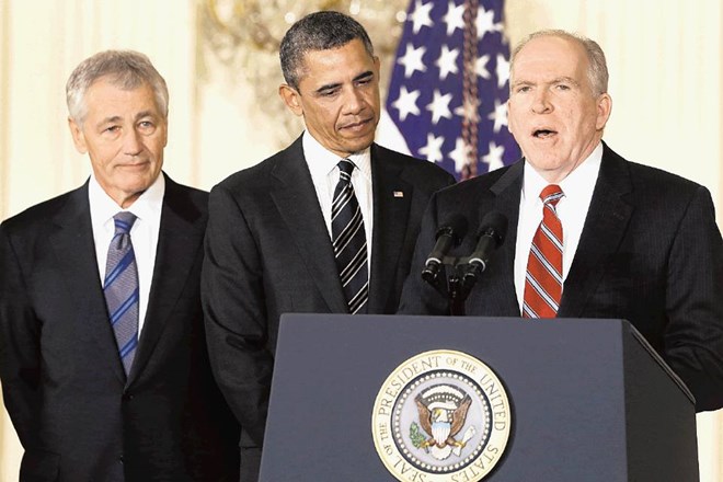 Chuck Hagel (levo ) in John Brennan bosta vodila za varnost države najbolj pomembna resorja – vojsko in tajne službe. 