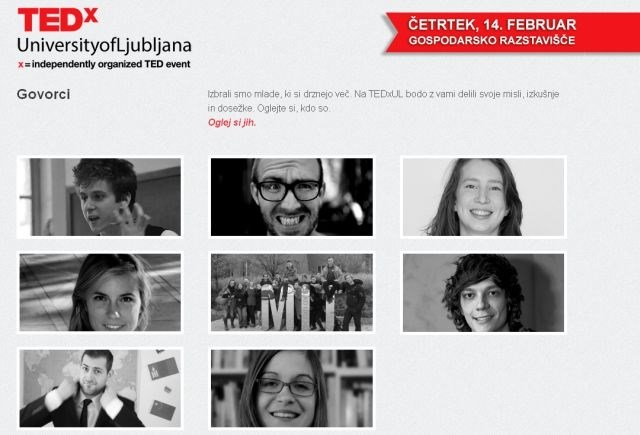 Govorci, objavljeni na spletni strani tedxul.si (Foto: tedxul.si) 