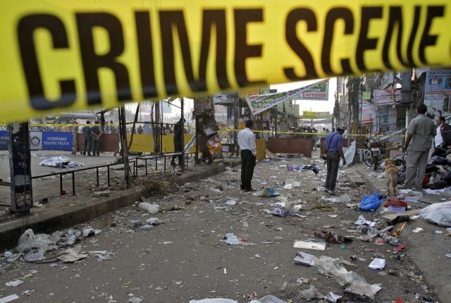 Napad v Hyderabadu. (foto: Reuters) 