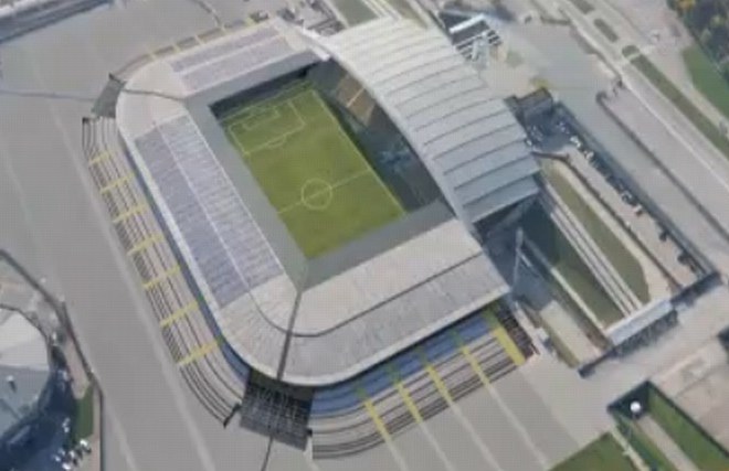 Stadion bo po novem sprejel 25 tisoč gledalcev. (Foto: YouTube) 