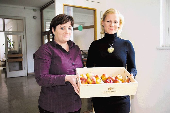 Nataša Smrekar, vodja lokalne samooskrbe s hrano v zadrugi Jarina, in direktorica zadruge Špela Bratun 