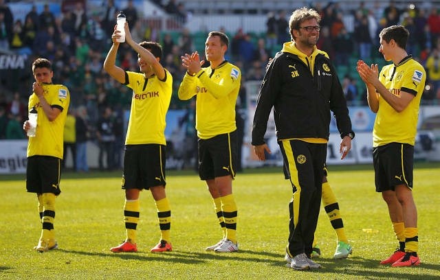 Visoko zmago Borussie proti Greuther Fürthu si je v živo ogledal tudi Jose Mourinho. (Foto: Reuters) 