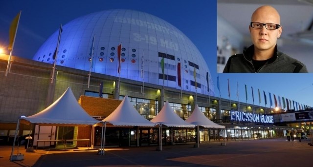 Dogajanje v Globe Areni v Stockholmu spremlja tudi Dnevnikov novinar Matej Grošelj. (Foto: Reuters) 