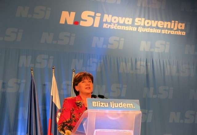 Predsednica NSi Ljudmila Novak. 