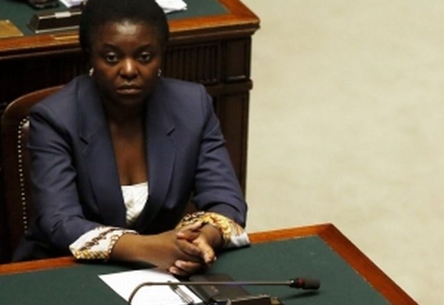 Prva temnopolta italijanska ministrica Cecile Kyenge. 