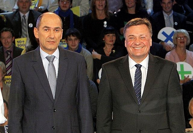 Janez Janša in Zoran Jankovič (foto: Jaka Adamič) 