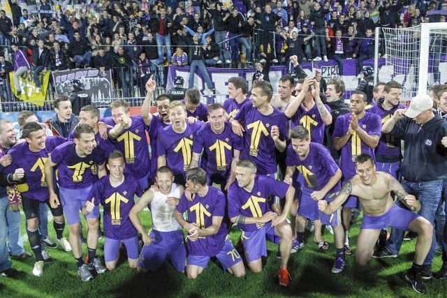 Mariborski nogometaši bodo tudi v novi sezoni glavni favoriti za osvojitev naslova slovenskega prvaka. (Foto: Jaka Gasar) 