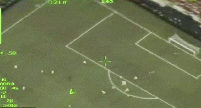 Akcijo za prvi gol Brazilcev na tekmi proti Japonski je posnelo tudi brezpilotno letalo brazilske vojske. (foto: youtube) 