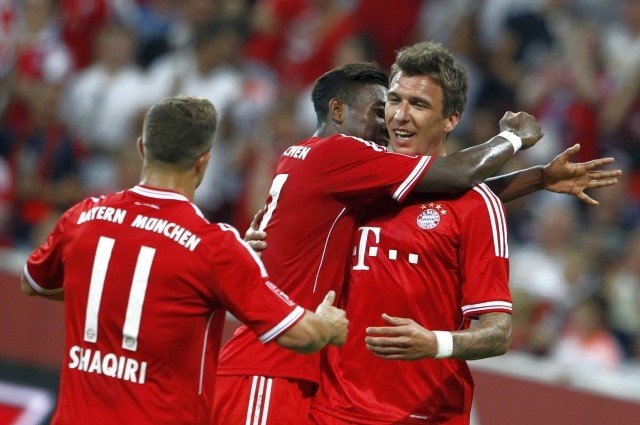 Zmago na Audijevem pokalu je Bayernu prinesel Mario Mandžukić. (Foto: Reuters) 