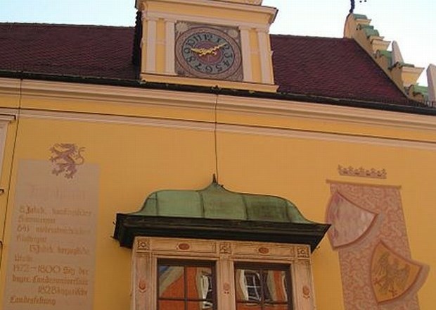 Stara mestna hiša v Ingolstadtu.    