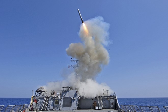 Vodene rakete tomahawk bodo predvidoma uporabljene v prvem valu bližajočih se napadov na cilje sirske vojske.  Foto: Reuters...