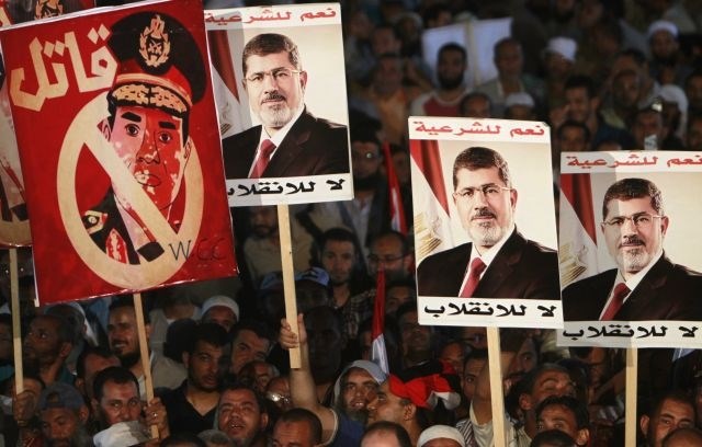 Podporniki odstavljenega egiptovskega predsednika Mohameda Mursija.    