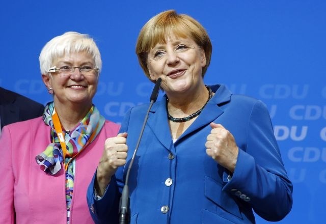 Nasmejana Angela Merkel. 