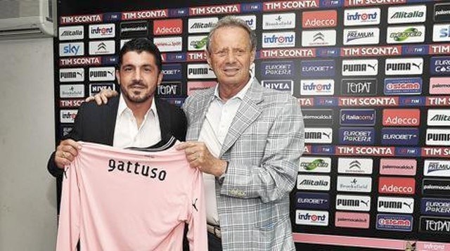 Gennaro Gattuso je Palermo vodil le na sedmih tekmah, nato pa ga je predsednik kluba Maurizio Zamparini že odpustil. (Foto:...