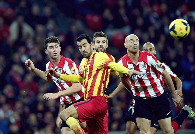 Nogometaši Barcelone so v 15. krogu španskega prvenstva doživeli prvi poraz, z 1:0 jih je ugnal Athletic Bilbao. (Foto:...