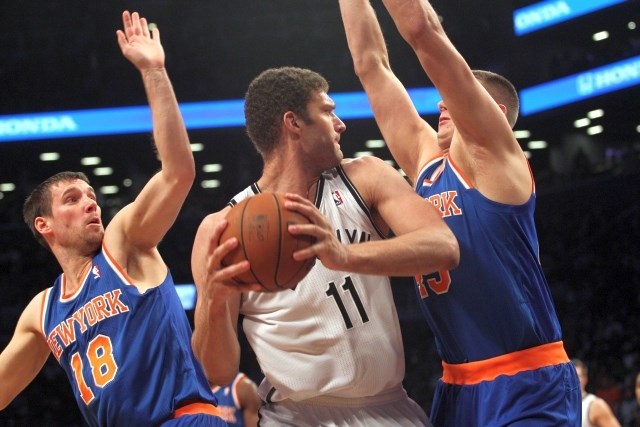 Košarkarji New Yorka so s 113:83 premagali Brooklyn, Beno Udrih (levo) je dosegel 2 točki. (Foto: Reuters / USA TODAY Sports)...