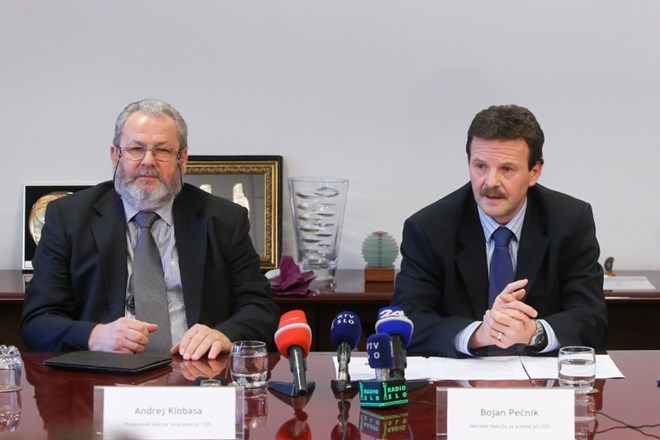 Predsednik Sekcije za promet pri OZS Andrej Klobasa in sekretar Sekcije za promet pri OZS Bojan Pečnik. Foto: Anže Malovrh /...